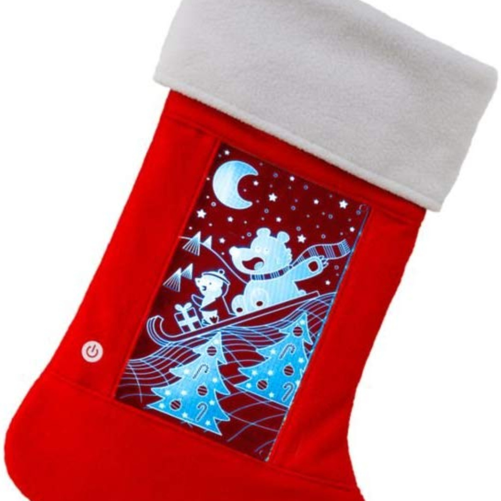 Large Lighted Holiday Stocking for Boys and Girls